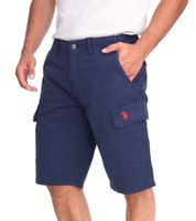 U.S. POLO ASSN. Herren Freizeit-Cargo Shorts leichte Freizeit-Short mit U.S. Polo Stickerei kurze Hose 143 68147 52661 171 Dunkelblau/Rot