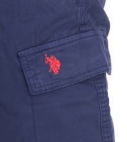 U.S. POLO ASSN. Herren Freizeit-Cargo Shorts leichte Freizeit-Short mit U.S. Polo Stickerei kurze Hose 143 68147 52661 171 Dunkelblau/Rot