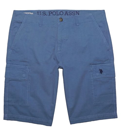 U.S. POLO ASSN. Herren Freizeit-Cargo Shorts leichte Freizeit-Short mit U.S. Polo Stickerei kurze Hose 143 68147 52661 335 Hellblau