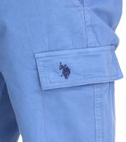 U.S. POLO ASSN. Herren Freizeit-Cargo Shorts leichte Freizeit-Short mit U.S. Polo Stickerei kurze Hose 143 68147 52661 335 Hellblau