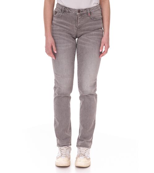 ALIFE AND KICKIN AileenAK Women's Low-Waisted Jeans, Straight-Fit Denim Pants, 20746648, Gray