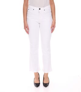 ARIZONA Damen Bootcut-Jeans modische High-Waist Denim-Hose im 5-Pocket-Style 205716 Weiß