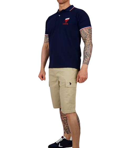 U.S. POLO ASSN. Men's Leisure Cargo Shorts, Lightweight Leisure Shorts with U.S. Polo Embroidery, Shorts 143 68147 52661 123 Beige