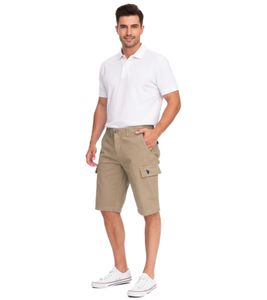 U.S. POLO ASSN. Shorts cargo ligeros para hombre con bordado de U.S. Polo, 143 68147 52661 123 Beige