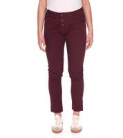 Jean en coton PLEASE pour femme, coupe slim, 14360933, Bordeaux