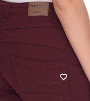 Jean en coton PLEASE pour femme, coupe slim, 14360933, Bordeaux