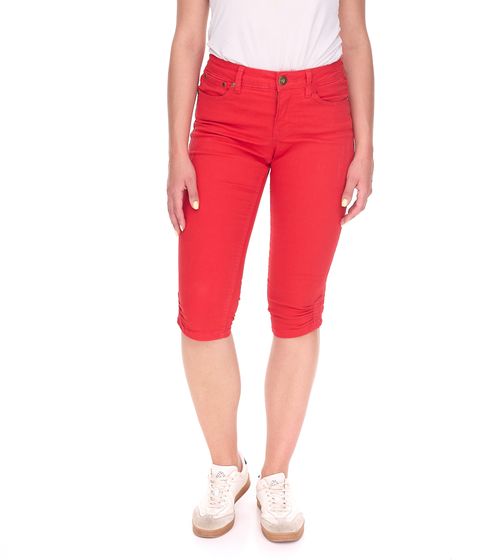 ARIZONA Damen Capri-Hose High-Waist Hose 3/4 Denim Pants Baumwoll-Hose 99331807 Rot
