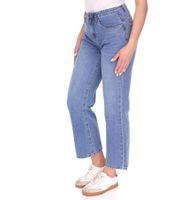 Jean évasé 5 poches DELMAO pour femme, pantalon en coton, bleu clair 53374454