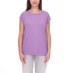 Tamaris Women's Basic T-Shirt, Simple Short-Sleeved Summer Shirt, 95254023 Purple Tamaris Women's Basic T-Shirt, Simple Short-Sleeved Summer Shirt, 95254023 Purple