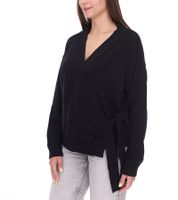 Cardigan en coton pour femme OTTO, pull tricoté élégant avec col en V 18068627 Noir
