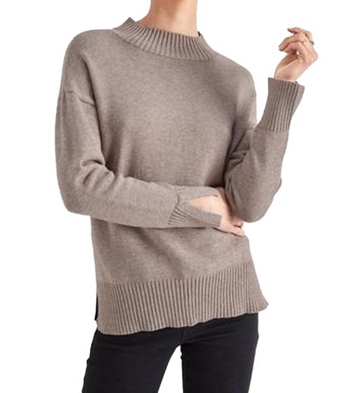 HECHTER PARIS Damen Strick-Pullover mit Rollkragen Langarm-Shirt 86091131 Braun