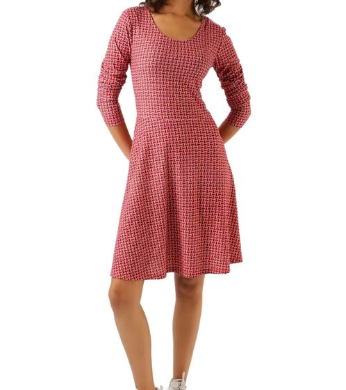 Robe courte Aniston CASUAL pour femme, élégante robe d'été à manches longues, 70060254 Rose/Noir/Rouge