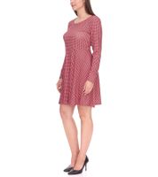 Minivestido Aniston CASUAL para mujer, elegante vestido de verano, manga larga, 70060254 Rosa/Negro/Rojo