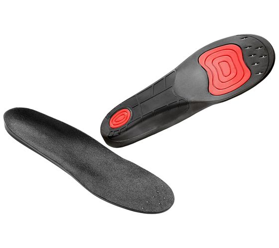Plantillas SoleFoot ideales para calzado de trabajo. Plantillas Hi-Performance Work Black Deluxe Edition. Negro/Rojo.