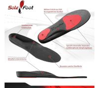 Solette SoleFoot Ideali per l'Uso Quotidiano Solette ad Alte Prestazioni Comfort Black Deluxe Edition Nero/Rosso