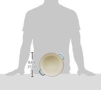 KRÜGER Sylt Fleisch-Topf 1-Teilig aus hochwertiger Emaille Spülmaschinenfest für alle Herdarten geeignet 20cm 3,2 Liter Mint-Grün