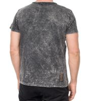 T-shirt da uomo con stampa frontale di grande impatto, in cotone, girocollo R-15291 Grigio