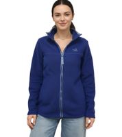 MAUI SPORTS Women's Fleece Jacket with Stand-Up Collar, Transition Sweater, Blue MAUI SPORTS Women's Fleece Jacket with Stand-Up Collar, Transition Sweater, Blue