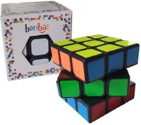 bonbae Rubik's Cube 3x3 for Kids and Adults Puzzle Game Promotes Concentration, Logic, and Skills Educational Game Black/Colorful