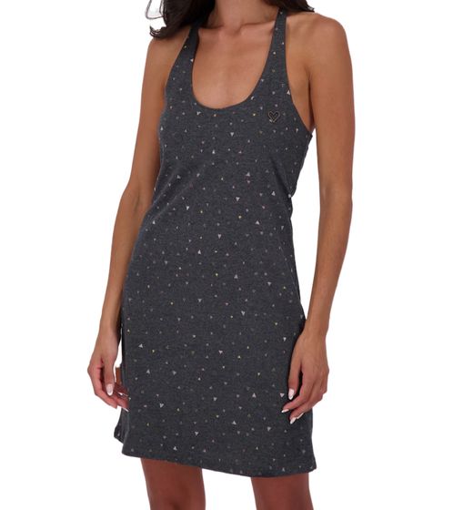 ALIFE AND KICKIN AdeleAK Damen Mini-Kleid stylisches Baumwoll-Kleid Sommer-Kleid 89241441 Anthrazit