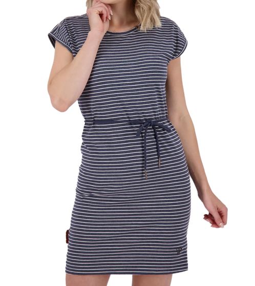 ALIFE AND KICKIN EllenAK Z Women's Mini Dress in a Maritime Stripe Look, Cotton Dress, Summer Dress, 14889147 Navy