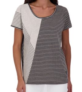 ALIFE AND KICKIN IlonaAK Z Damen T-Shirt gestreiftes Baumwoll-Shirt Sommer-Shirt 66217902 Grau