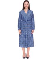 DELMAO Women's Blouse Dress, Summer Blouse with Brand Lettering, Long-Sleeved Shirt, 47783738 Blue DELMAO Women's Blouse Dress, Summer Blouse with Brand Lettering, Long-Sleeved Shirt, 47783738 Blue
