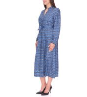 DELMAO Women's Blouse Dress, Summer Blouse with Brand Lettering, Long-Sleeved Shirt, 47783738 Blue DELMAO Women's Blouse Dress, Summer Blouse with Brand Lettering, Long-Sleeved Shirt, 47783738 Blue