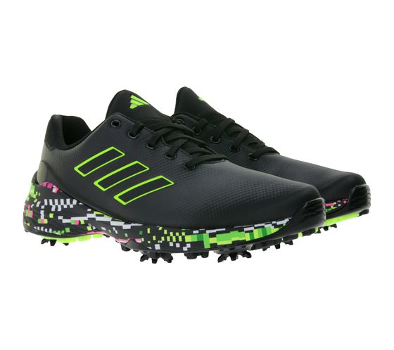 Scarpe da golf sostenibili adidas ZG23 con ammortizzazione Lightstrike e tacchetti sostituibili IE2140 Nero/Verde