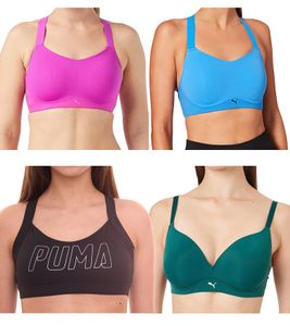 Reggiseno sportivo da donna PUMA, reggiseno da allenamento imbottito morbido in verde, reggiseno sportivo in rosa o blu, reggiseno sportivo in nero