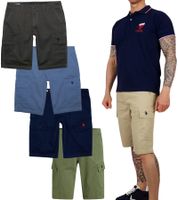 U.S. POLO ASSN. Shorts cargo ligeros para hombre con bordado de U.S. Polo, 143 68147 52661 en caqui, azul, beige o gris U.S. POLO ASSN. Shorts cargo ligeros para hombre con bordado de U.S. Polo, 143 68147 52661 en caqui, azul, beige o gris