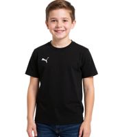 3-pack PUMA TeamGoal 23 Casual Children's Sports T-shirt for boys and girls, cotton t-shirt with logo embroidery, 656709 03, black