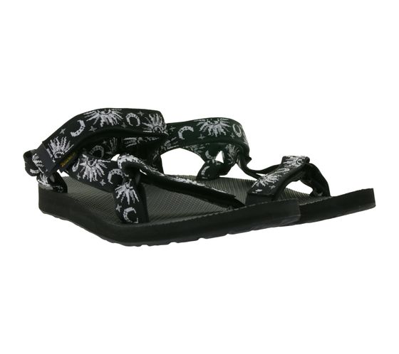 TEVA Original Universal Damen Sandale nachhaltige Sommer-Sandale mit EVA-Gummisohle Zehentrenner 1003987 Schwarz/Weiß