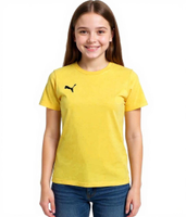 3-pack PUMA TeamGoal 23 Casual Children's Sports T-shirt for boys and girls, cotton t-shirt with logo embroidery, 656709 07 yellow