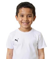 3-pack PUMA TeamGoal 23 Casual Children's Sports T-shirt for boys and girls, cotton t-shirt with logo embroidery, 656709 04, white
