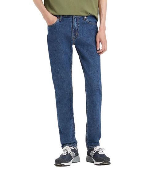 Jeans a 5 tasche da uomo LEVI'S 511, pantaloni in denim slim fit in cotone, 45115848, blu scuro