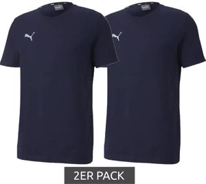2-Pack Value Pack: PUMA TeamGoal 23 Boys' & Girls' Cotton Sports T-Shirt with Logo Patch T-Shirt 656709 06 Dark Blue 2-Pack Value Pack: PUMA TeamGoal 23 Boys' & Girls' Cotton Sports T-Shirt with Logo Patch T-Shirt 656709 06 Dark Blue