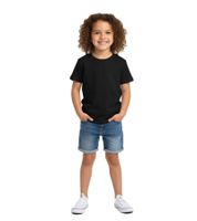 PUMA Base Kids' Sports Shirt for Boys & Girls, Sustainable Cotton T-Shirt with Logo, 678260 02, Black