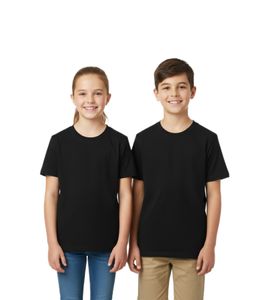 Maglia sportiva PUMA Base per bambini e bambine, in cotone sostenibile con logo, 678259 02, nera Maglia sportiva PUMA Base per bambini e bambine, in cotone sostenibile con logo, 678259 02, nera