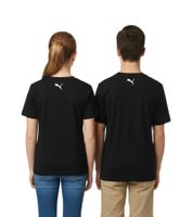 PUMA Base Kids' Sports Shirt for Boys & Girls, Sustainable Cotton T-Shirt with Logo, 678259 02, Black