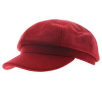 Chapeau Baker Boy en feutre, couvre-chef, casquette d'été, casquette à visière 4604M KL3888 Rouge