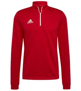 adidas Entrada 22 Halfzip Herren Trainings-Pullover nachhaltiges Sport-Shirt mit AEROREADY Technologie H57556 Rot