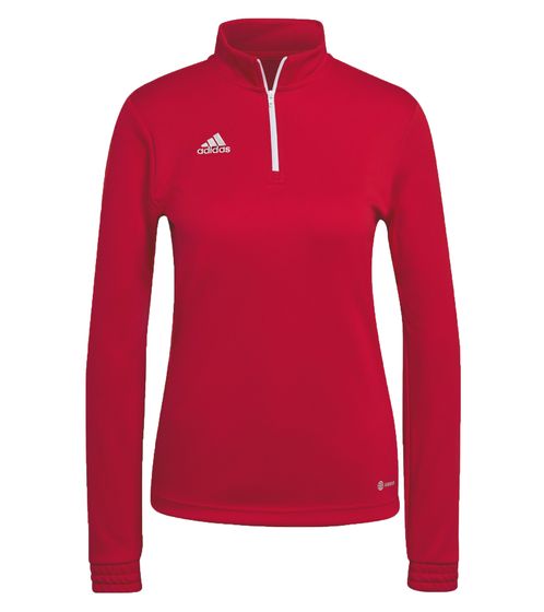 T-shirt d'entraînement adidas Entrada 22 pour femme, technologie AEROREADY, manches longues, rouge, H57551