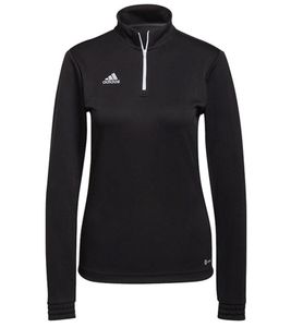 Camiseta deportiva sostenible adidas Entrada 22 para mujer, jersey de manga larga con tecnología AEROREADY, H57541, color negro