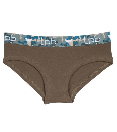 les petites bombes Kinder Slip für Jungen und Mädchen mit Baumwoll-Stretch Unterwäsche Teenager Unterhose LPB/4/BC2/FX2/B Oliv-Grün