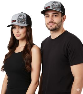 Miami Ink Base-Cap Wide Bill-Cap mit Totenkopf Stickerei Fan-Mütze Baumwoll-Cap FC106583MIK2 Grau/Schwarz Miami Ink Base-Cap Wide Bill-Cap mit Totenkopf Stickerei Fan-Mütze Baumwoll-Cap FC106583MIK2 Grau/Schwarz