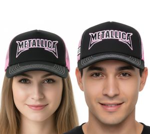 Metallica Metal-Band Baseball-Cap Baumwoll-Cap mit „Metallica“ Stickerei Trucker-Cap Fan-Mütze 2528MET Schwarz/Rosa/Weiß Metallica Metal-Band Baseball-Cap Baumwoll-Cap mit „Metallica“ Stickerei Trucker-Cap Fan-Mütze 2528MET Schwarz/Rosa/Weiß