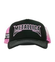 Metallica Metal-Band Baseball-Cap Baumwoll-Cap mit „Metallica“ Stickerei Trucker-Cap Fan-Mütze 2528MET Schwarz/Rosa/Weiß Metallica Metal-Band Baseball-Cap Baumwoll-Cap mit „Metallica“ Stickerei Trucker-Cap Fan-Mütze 2528MET Schwarz/Rosa/Weiß