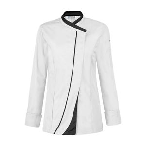 LAFONT Saffron Women's Double-Breasted Kitchen Jacket, Work Jacket, 180 g/m², Catering Workwear, Gastronomy Chef's Jacket, 35909447, White/Black