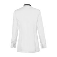 Veste de cuisine croisée femme LAFONT Safran, veste de travail, 180 g/m², vêtement de travail pour la restauration, veste de chef gastronomique, 35909447, Blanc/Noir